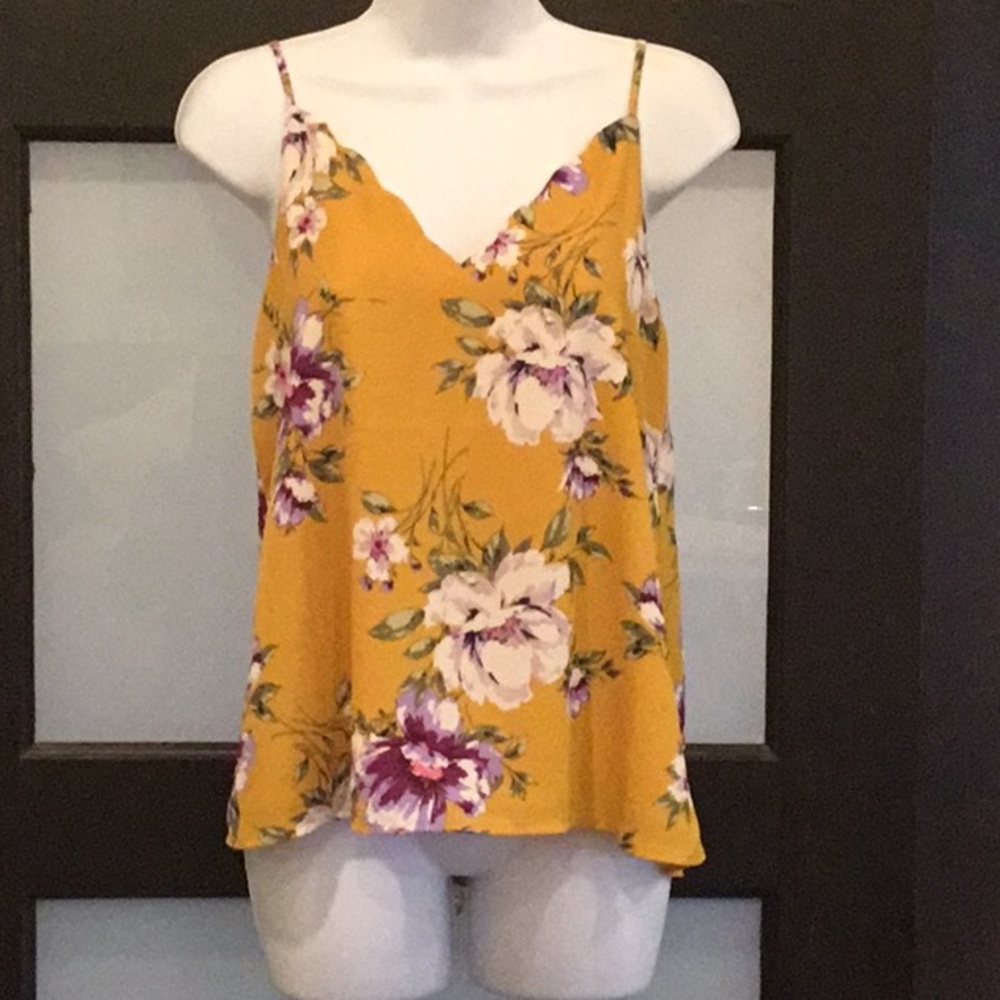 Gold and floral cami